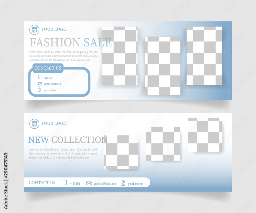 Minimal social media banner template Minimal social media banner template