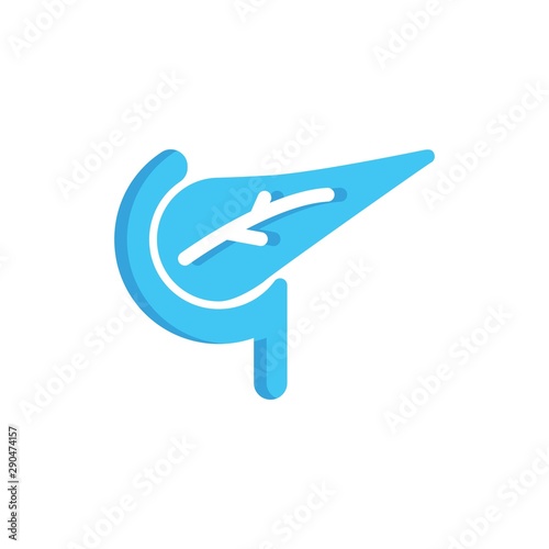 pancreas flat vector icon