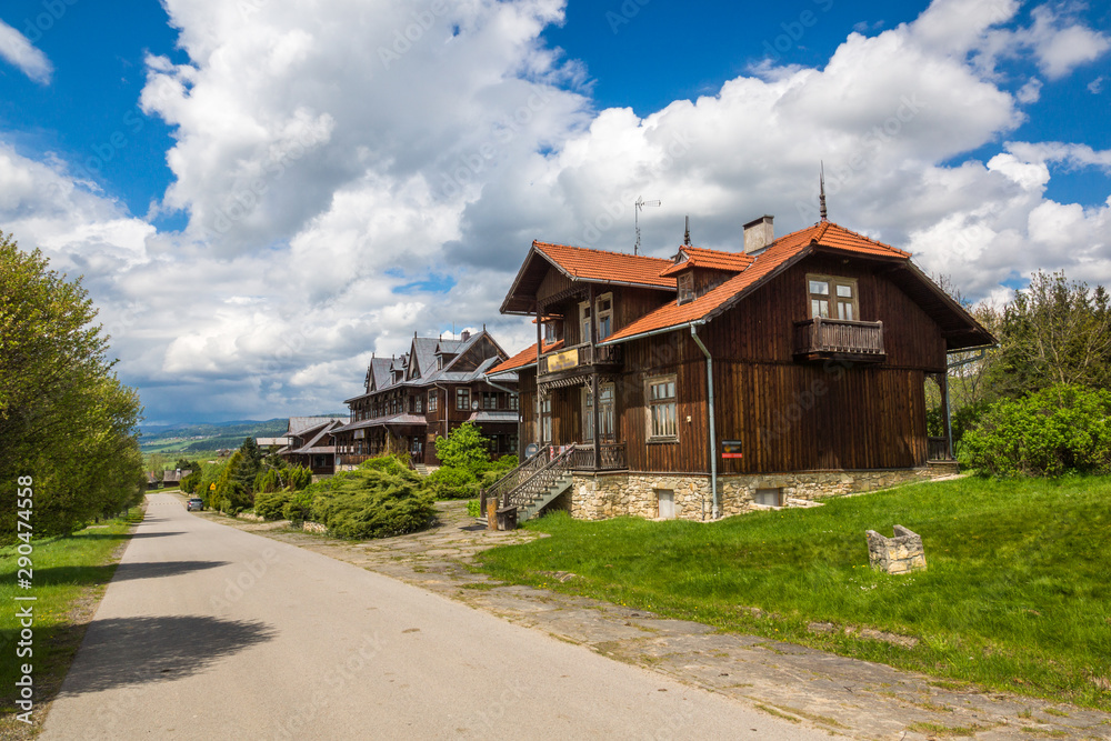 Historic villas in the Czorsztyn settlement, Kluszkowce, Poland