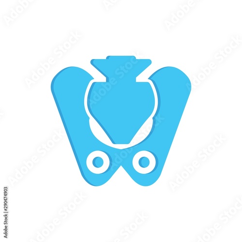 pelvis flat vector icon
