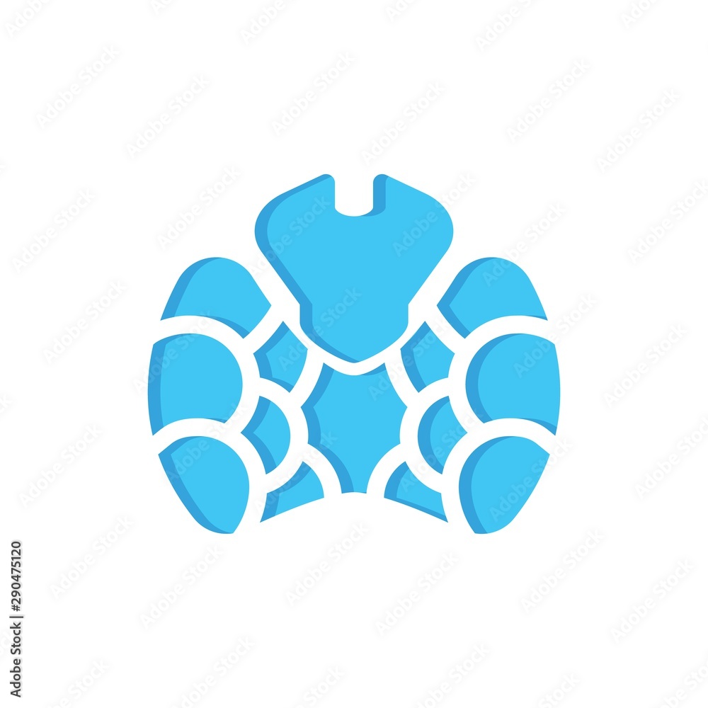 Obraz premium thyroid flat vector icon