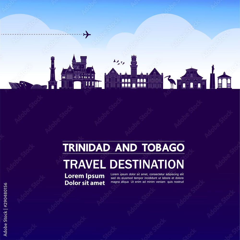 Trinidad and Tobago travel destination grand vector illustration.