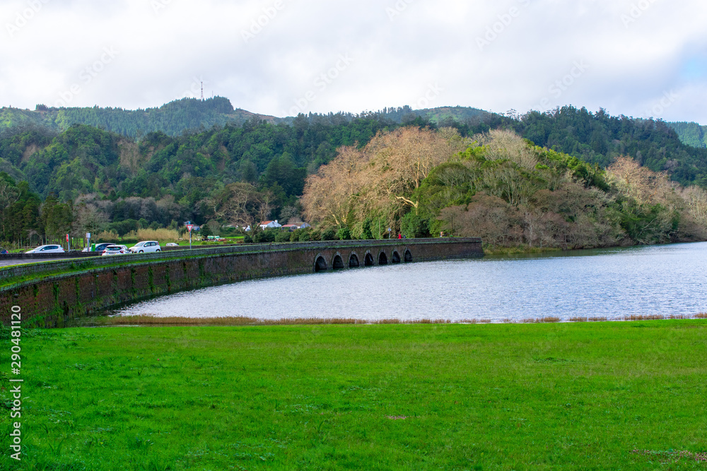 Typical landscape of the Sete Cidades area, Azores