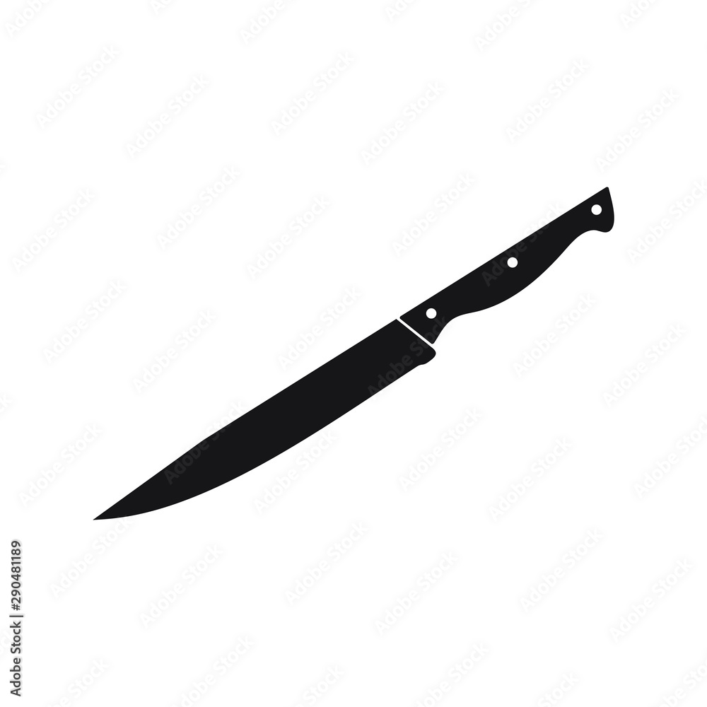 Knife icon, black isolated vector icon on white background Knife icon, black isolated vector icon on white background