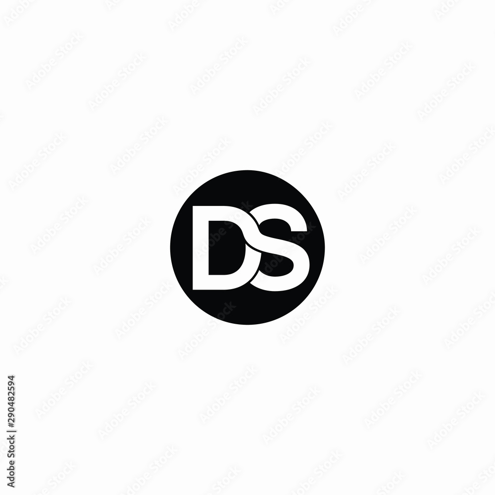 Initial letter mark DS logo design template Initial letter mark DS logo design template