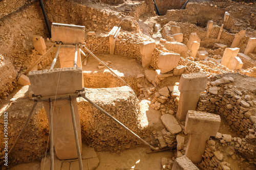 The beginning of time. Ancient site of Gobekli Tepe in Turkey. Gobekli Tepe is a UNESCO World Heritage site. The Oldest Temple of the World. Neolithic excavations. Pre-Pottery Neolithic.