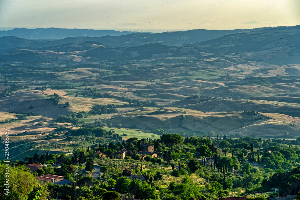Panoramic view from Volterra, Tuscany