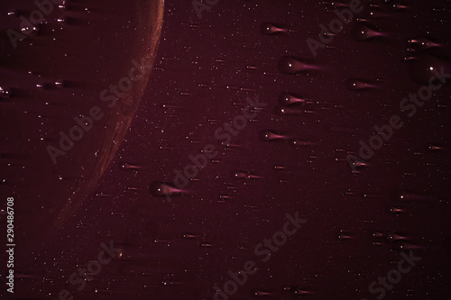 Fototapeta Naklejka Na Ścianę i Meble -  Abstract space background. Biology, physics, chemistry abstract background. the interaction of water and oil
