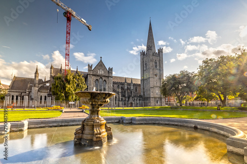 Canvas Print Impression of the St. Patricks Cathedral in Dublin, Ireland