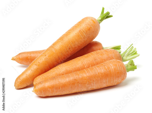 Leinwand Poster Fresh carrot on a white background
