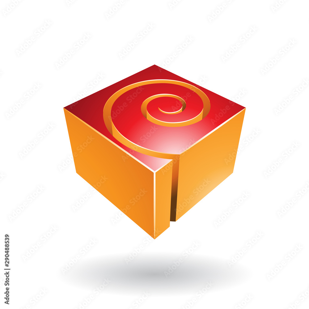 Cubical Spiral Shape Abstract Icon Cubical Spiral Shape Abstract Icon