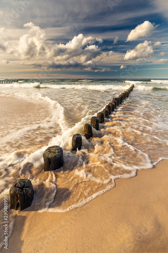 Baltic sea with wavebreaker © am13photo