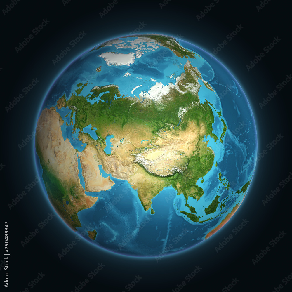 earth view on asia and europe - Eurasia