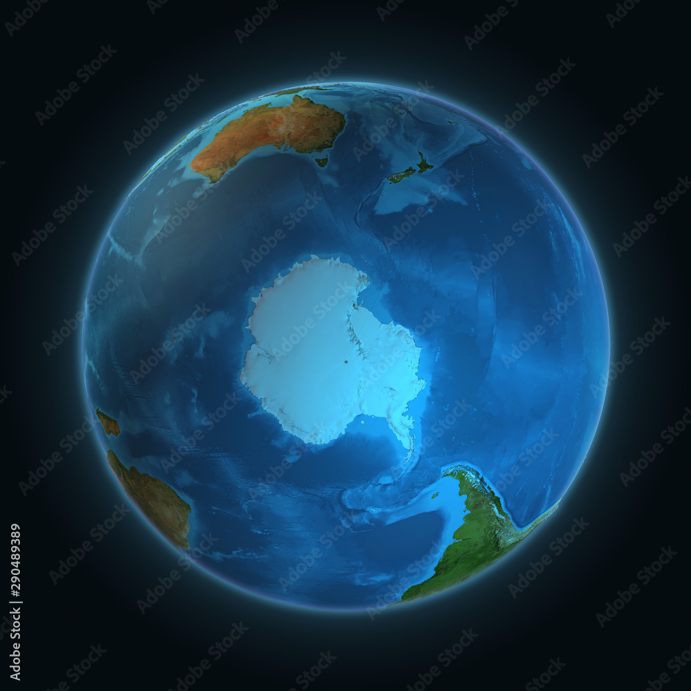 earth view on south pole
