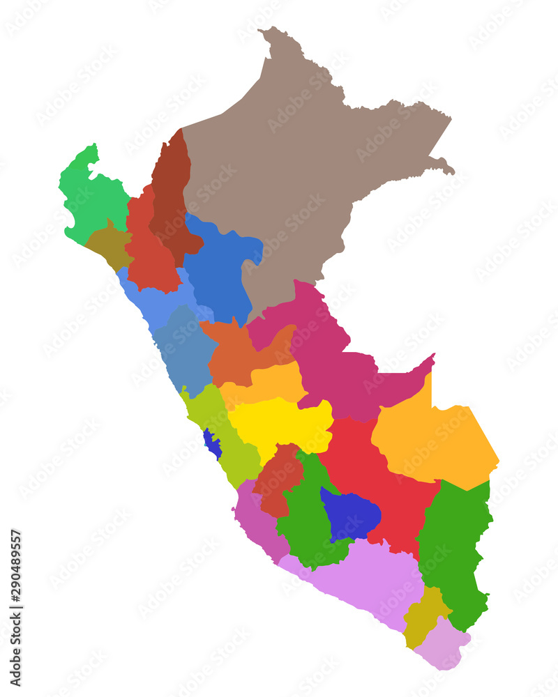 Fototapeta Karte von Peru