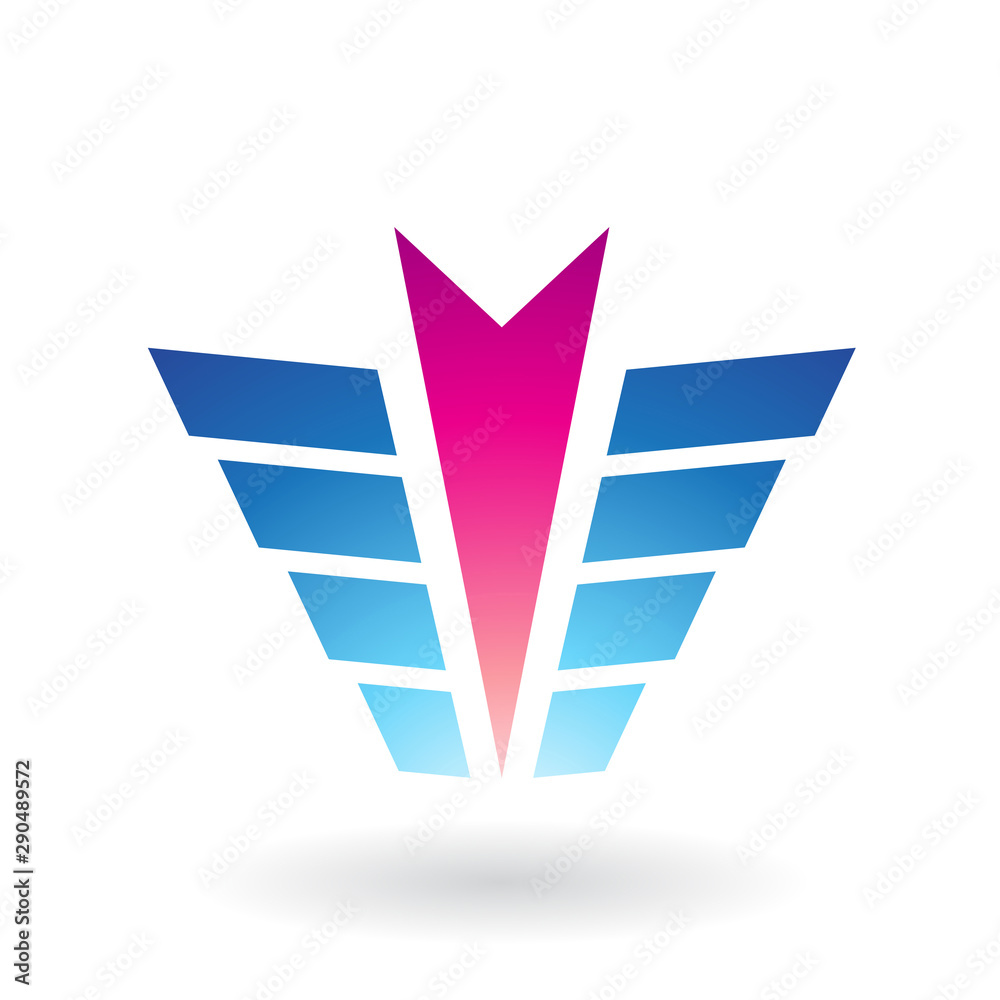 Arrow and Wing Shaped Abstract Icon Arrow and Wing Shaped Abstract Icon