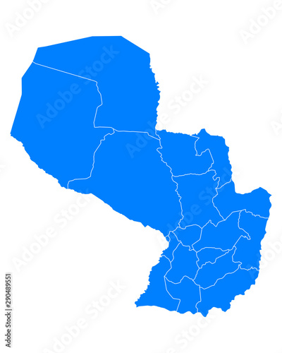 Karte von Paraguay