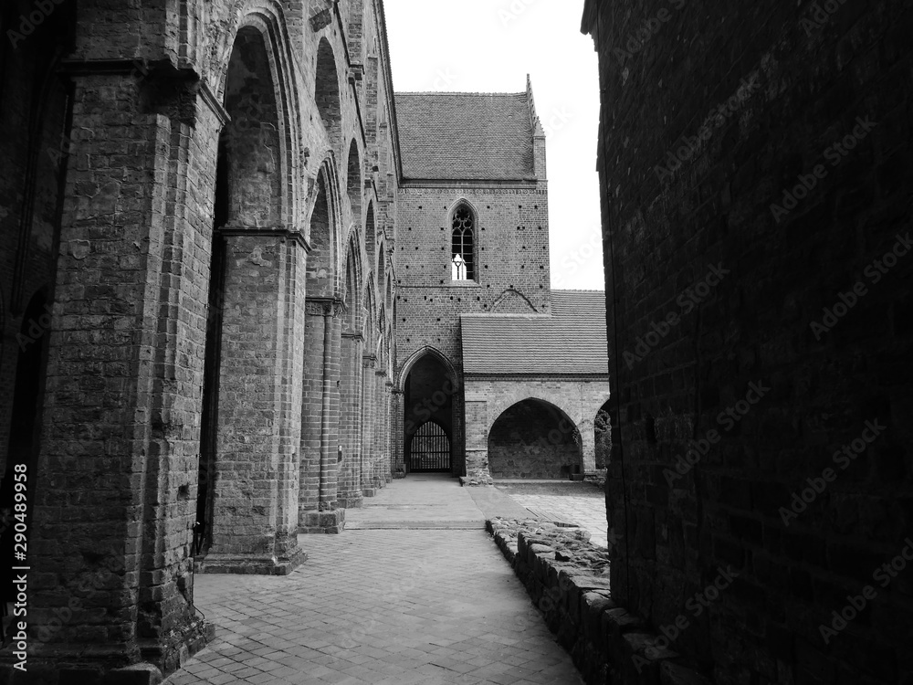 The monastery chorin inside or outside. The monastery chorin inside or outside.