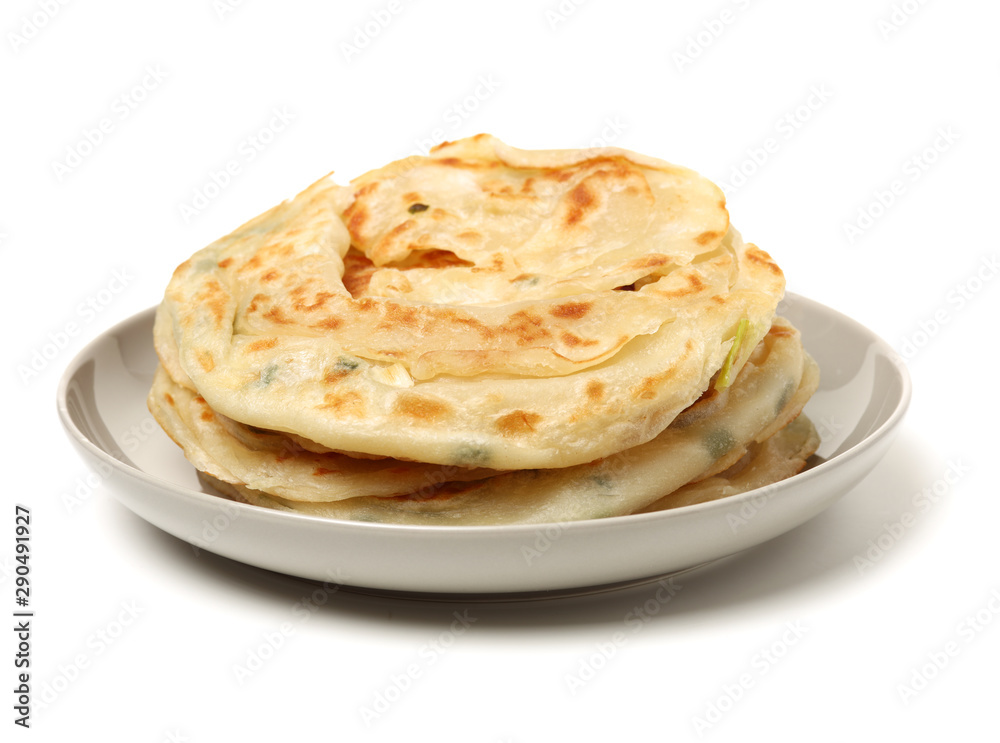 Chinese pancakes on White Background