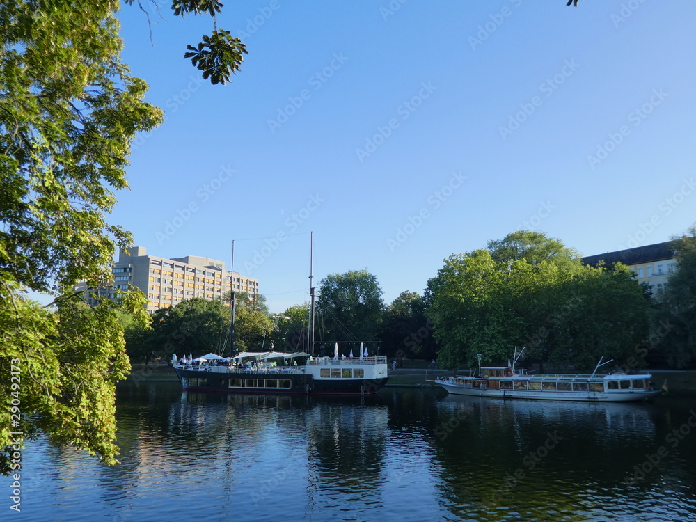 A ship in kreuzberg in Berlin.