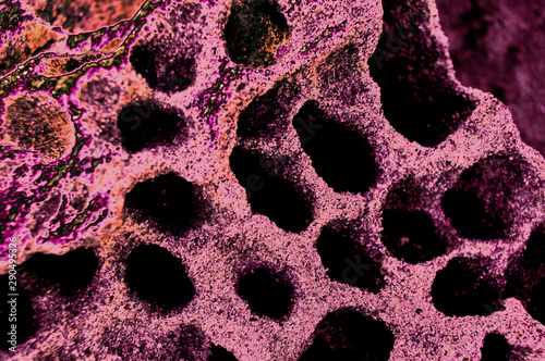 A fantasy pink holey rock  photo