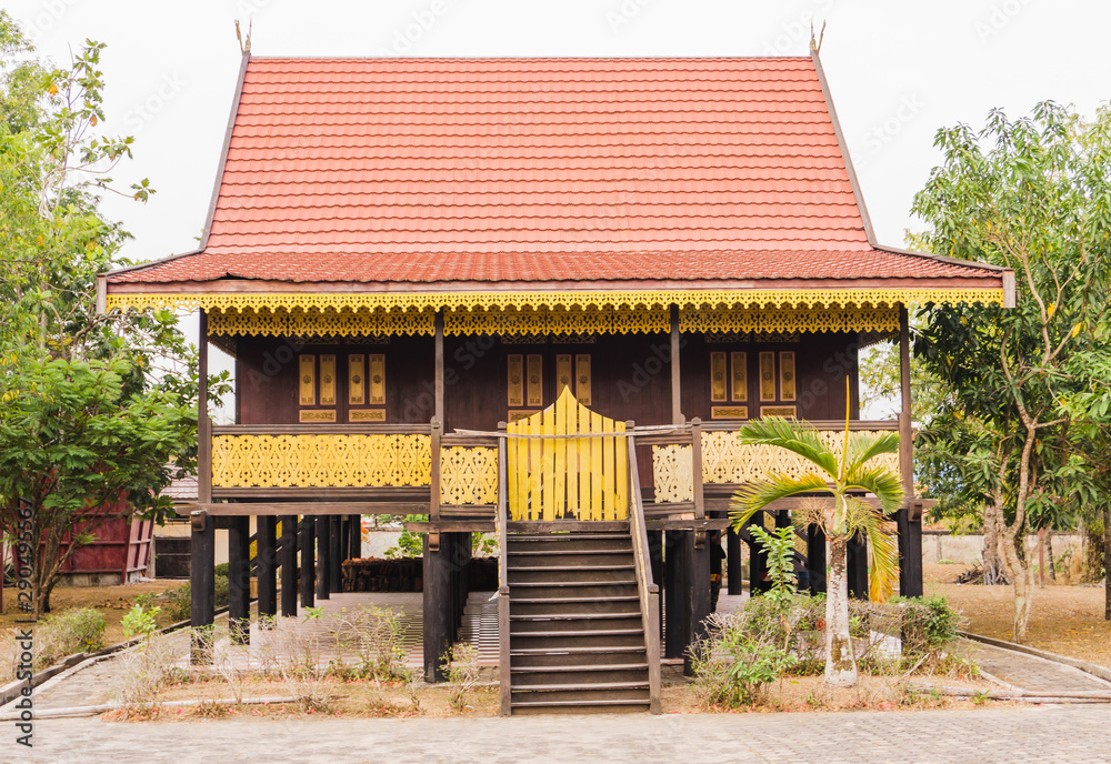 jambi traditional house in indonesia