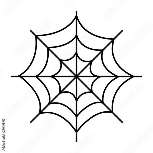 cobweb of halloween isolated icon