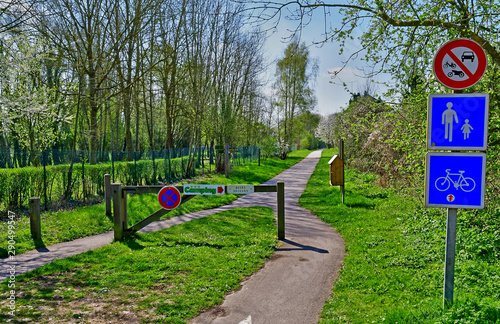 Guerny, France - april 3 2017 : picturesque village in spring photo