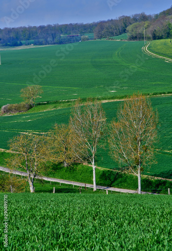 Chateau sur Epte, France - april 3 2017 : picturesque village in spring photo