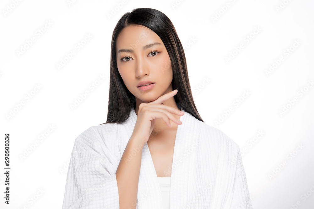 Beautiful Young Asian Woman with Clean Fresh Skin, Beautiful Young Asian Woman with Clean Fresh Skin,