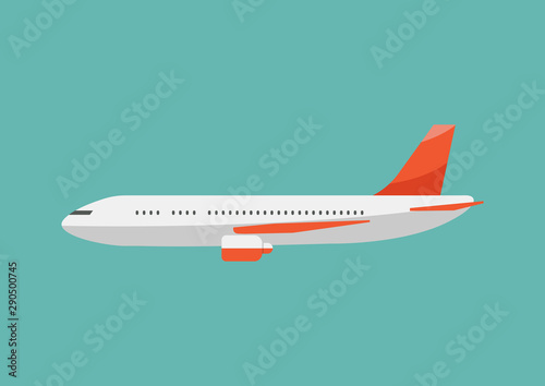Airplane flat style illustration