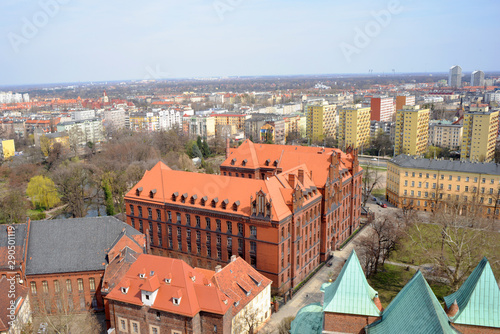 Wroclaw, Poland panorama view from the towers of the cathedral