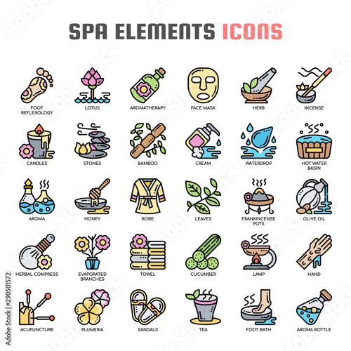 Spa Elements , Thin Line and Pixel Perfect Icons