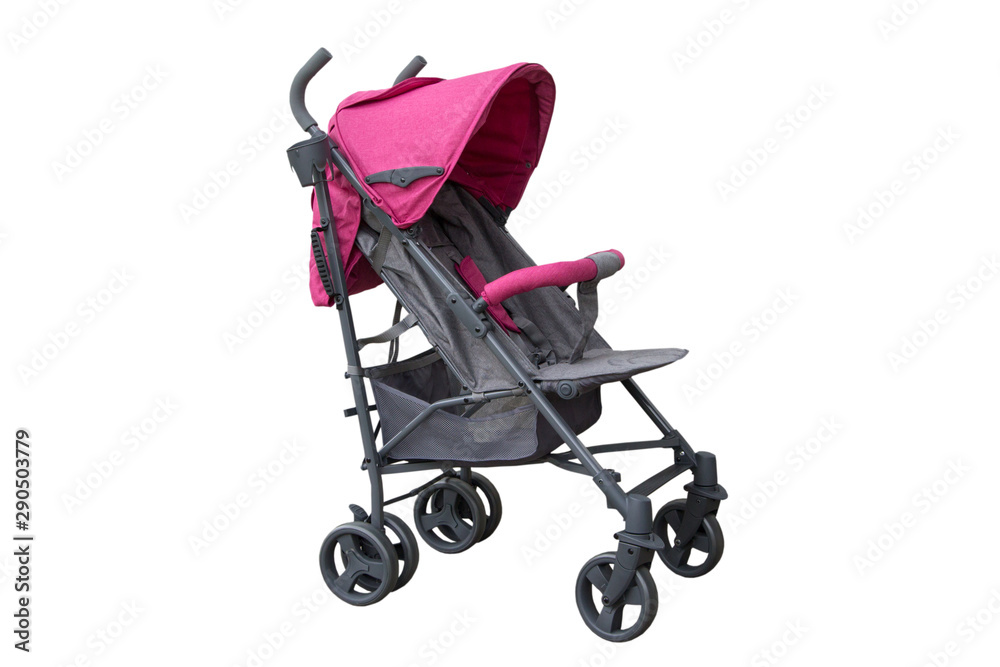 baby stroller on a white background,gray baby stroller isolated on white background with pink planks for baby girl, baby stroller sale baby stroller on a white background,gray baby stroller isolated on white background with pink planks for baby girl, baby stroller sale