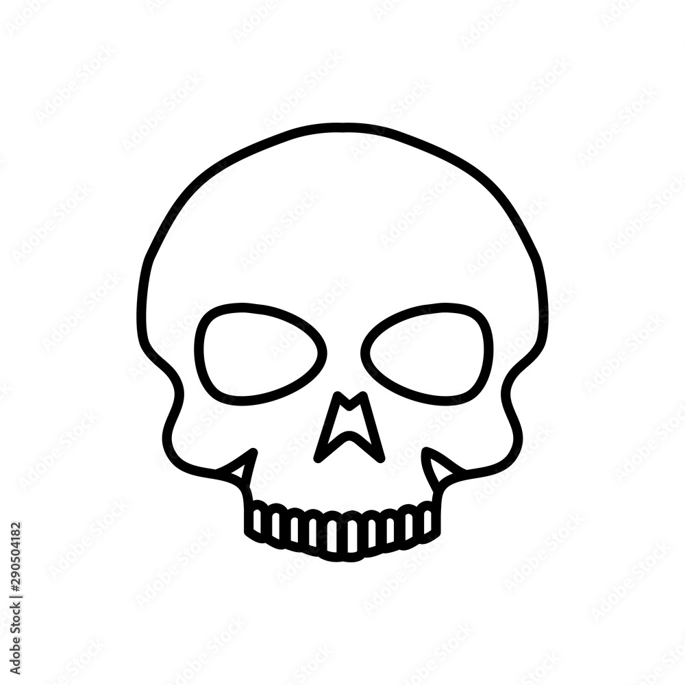 skull dead halloween isolated icon