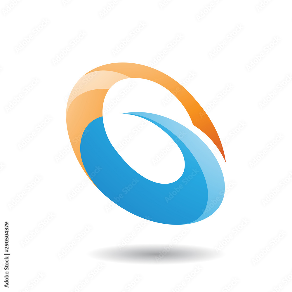 Abstract Symbol of Oval Letter G Icon Abstract Symbol of Oval Letter G Icon