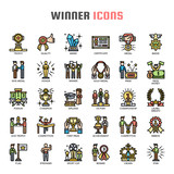 Winner , Thin Line and Pixel Perfect Icons
