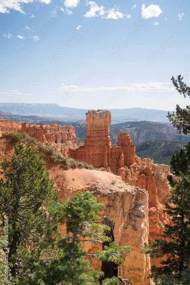 Red rock spires in Bryce Canyon National Park, Utah - USA