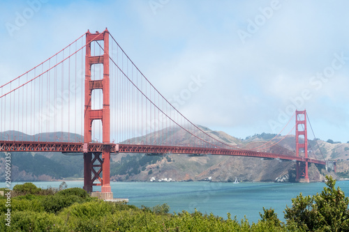 Distant view of the iconic Golden Gate bridge in San Francisco, California, USA. © Studio F.