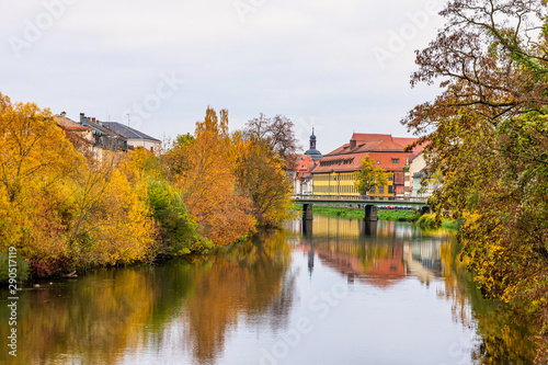 Herstliche Stadtlandschaft in Bamberg an der Regnitz