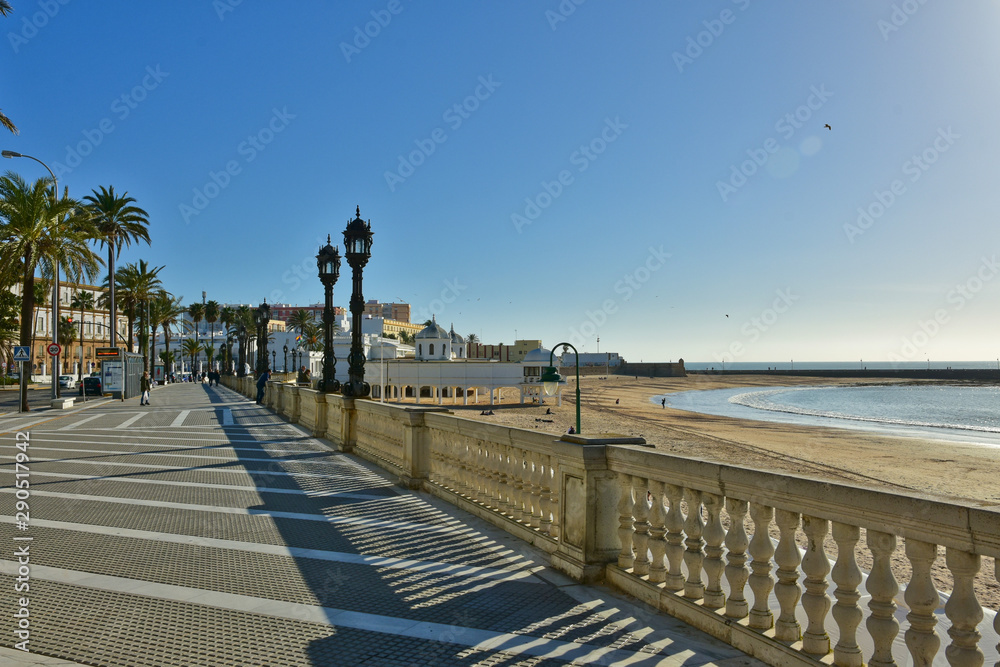 Cadiz, Spain, 12/15/2018. Tourist trip to a Spanish city on the Atlantic Ocean.
