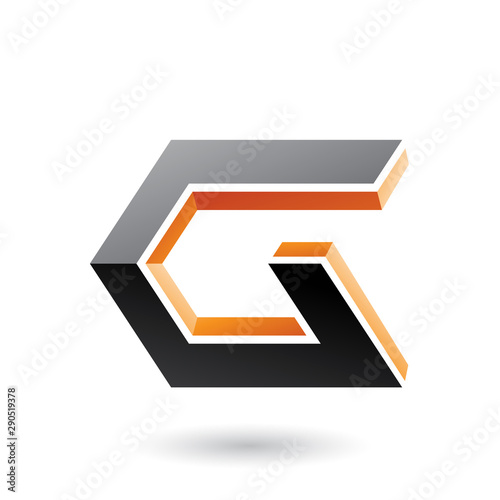 Black and Orange 3d Angled Icon for Letter G Illustration Free Download Black and Orange 3d Angled Icon for Letter G Illustration - GFXLoad