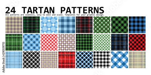 Lumberjack Tartan. 24 patterns