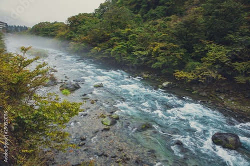 daiya river in nikko national park photo