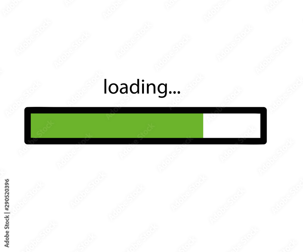 Loading bar icon. vector flat green modern trendy design progress bar, loading bar, status bar, progress icon template for app or web site Loading bar icon. vector flat green modern trendy design progress bar, loading bar, status bar, progress icon template for app or web site