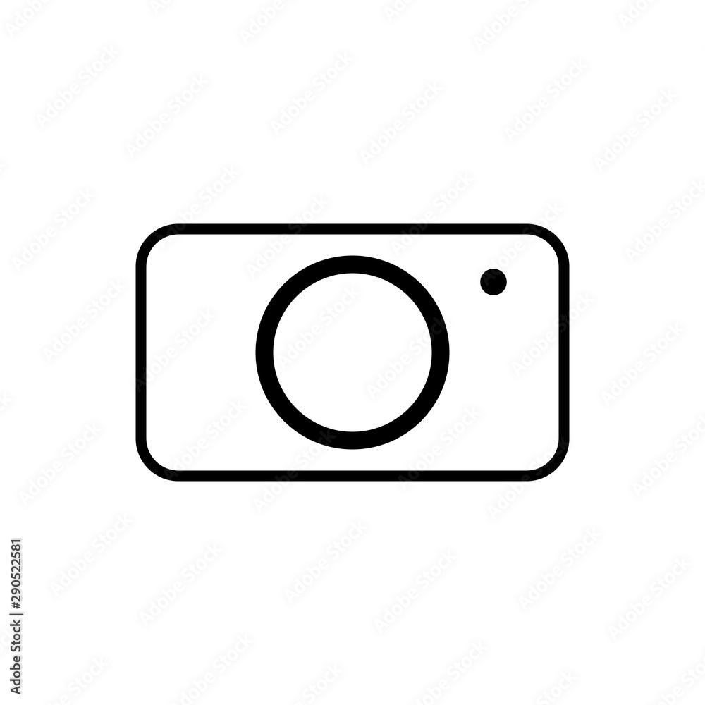 Camera lens icon or logo symbol. Social media sign isolated on white background. Simple vector illustration for graphic and web design. Camera lens icon or logo symbol. Social media sign isolated on white background. Simple vector illustration for graphic and web design.