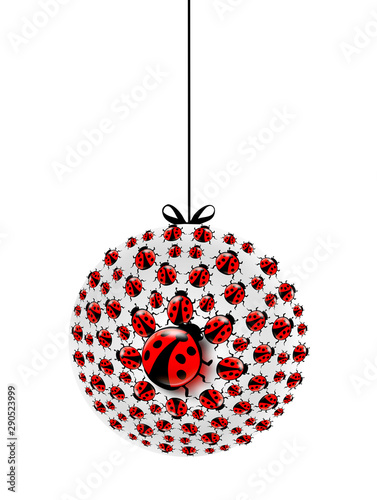 Ball aus Marienkäfern