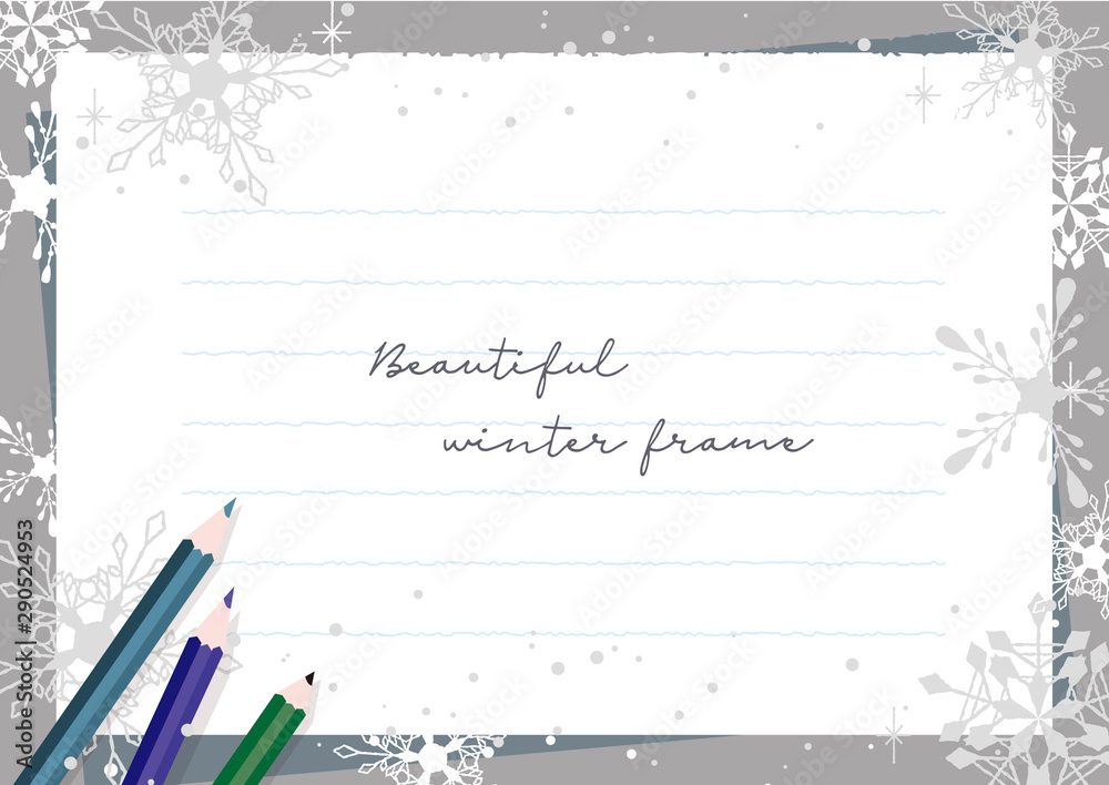 冬のメッセージカード Stock Vector Adobe Stock