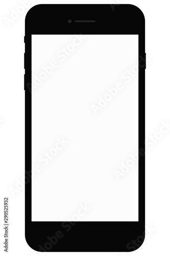 Mobile phone flat design. Mockup. Vector graphic