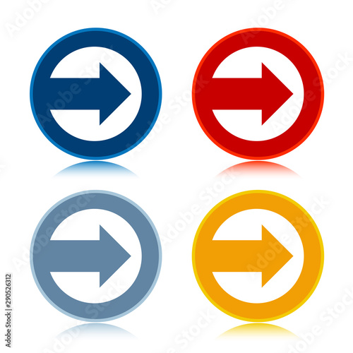 Next arrow icon trendy flat round buttons set illustration design Free Download Next arrow icon trendy flat round buttons set illustration design - GFXLoad
